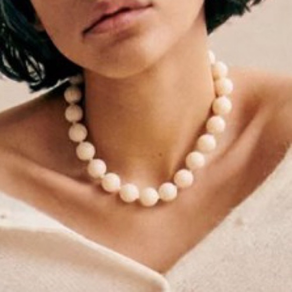 Pearl Chunky Beaded Classic Statement Necklace (1200)